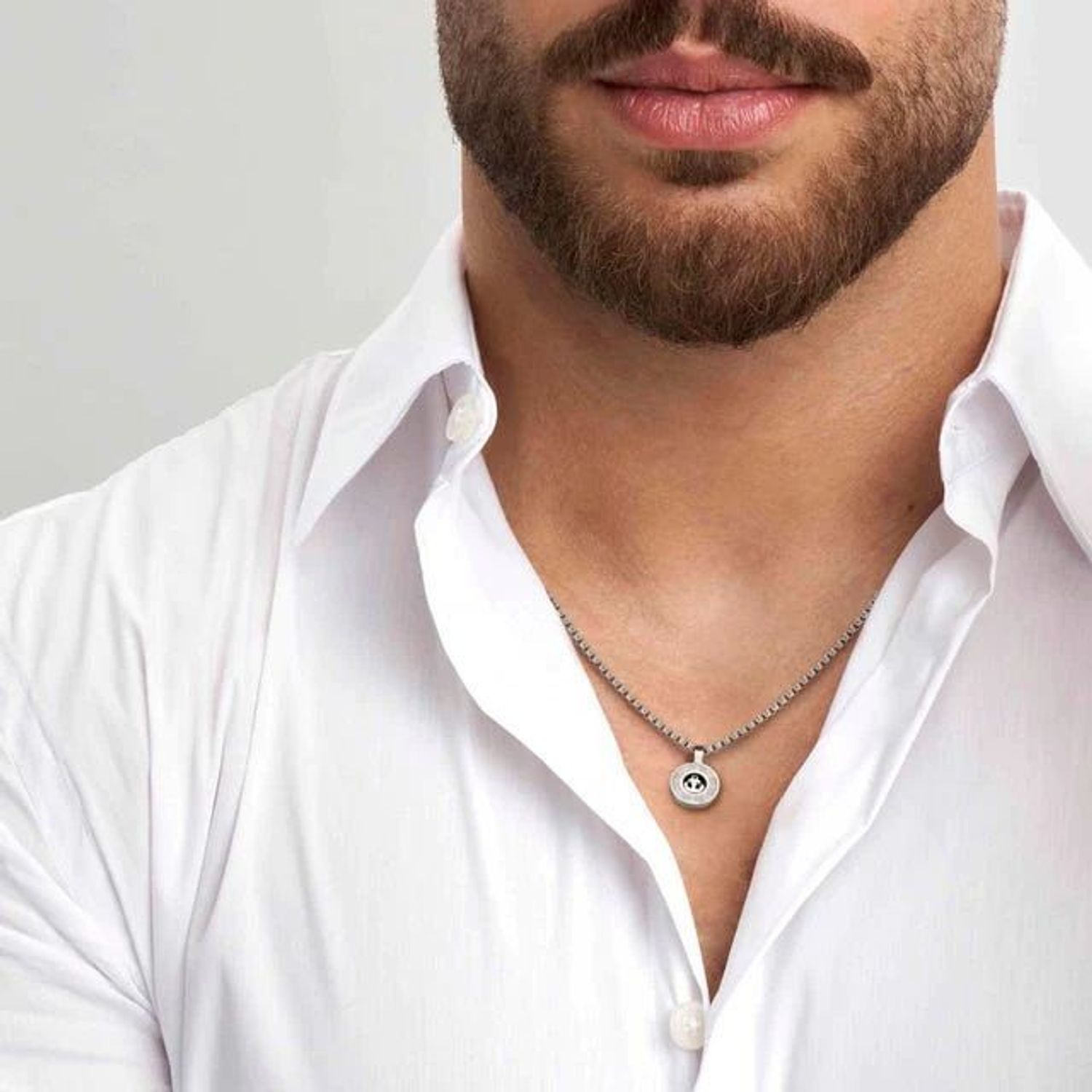 Naszyjnik stalowy męski Nomination Italy Manvision Srebrna kotwica 133008 001.png